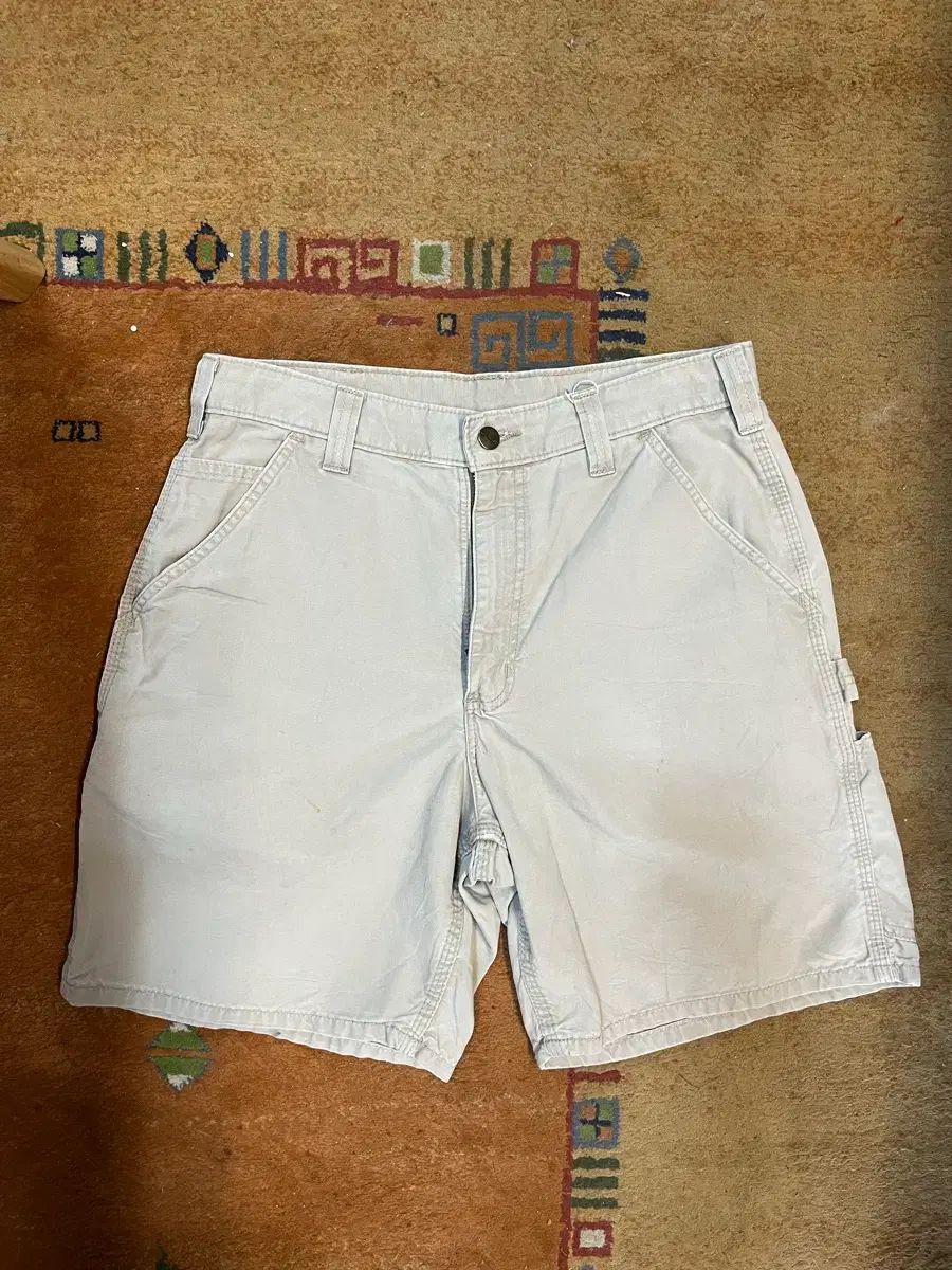 ヴィンテージ Carhartt カーハート ベージュ カラー カーペンター ウォーク ハーフパンツ 32