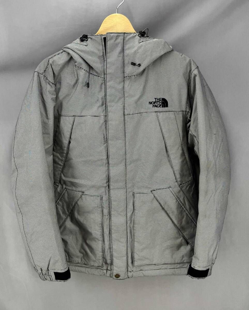 ★ THE NORTH FACE ザノースフェイス ダウンジャケット NS15109 ファー無し チェック サイズS ブラック系 冬
