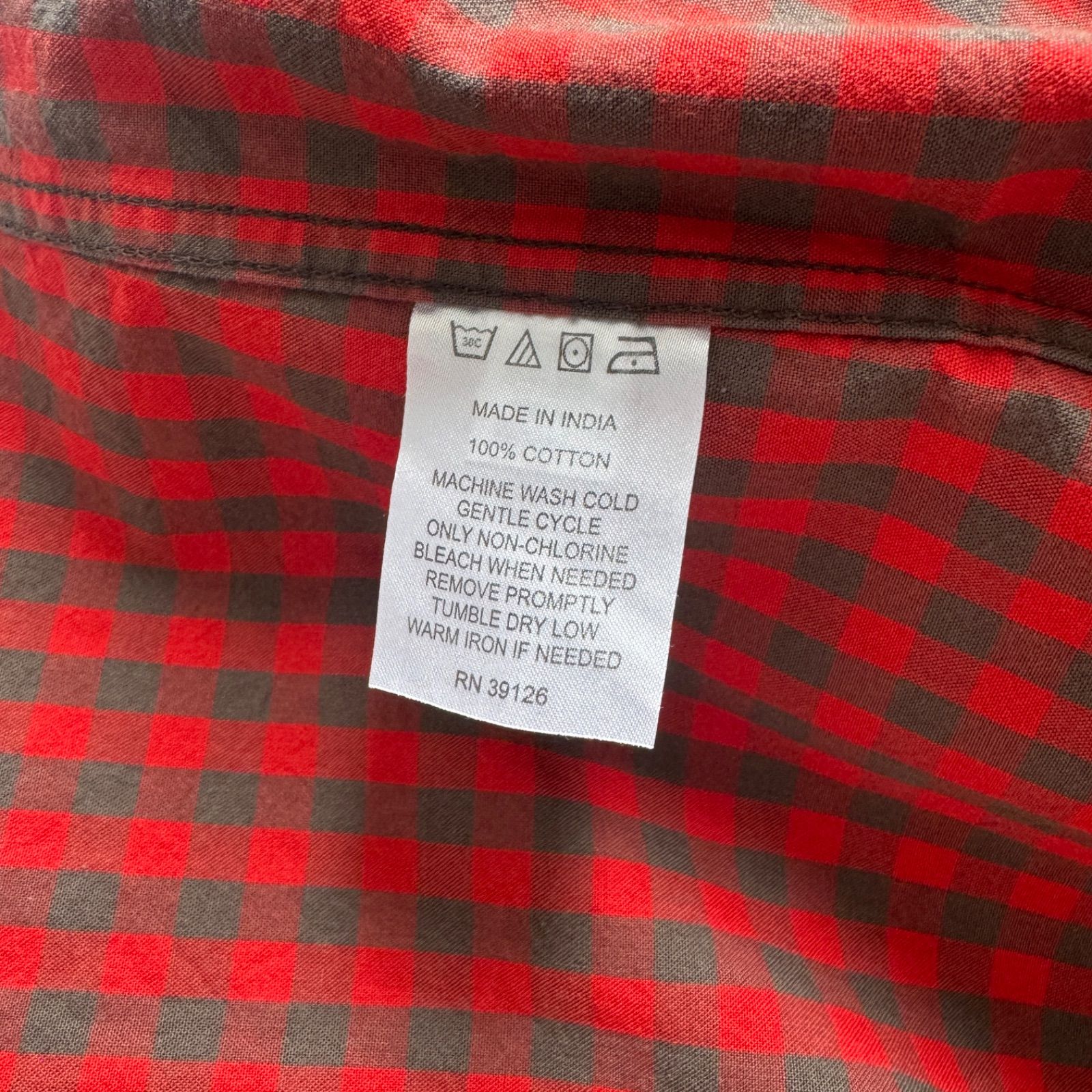 FILSON フィルソン 半袖チェックシャツ XS 赤黒 ギンガム ワークシャツ 