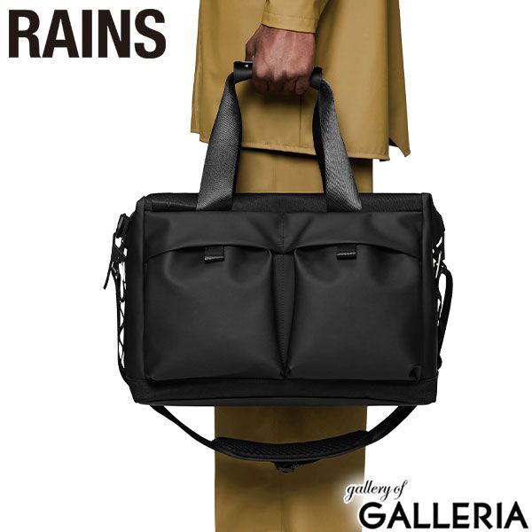 レインズ ボストンバッグ メンズ レディース RAINS バッグ おしゃれ ブランド 小さめ 旅行 2泊3日 33L 撥水 防水 ボストン ショルダー 大人 2WAY A4 B4 Otaru Weekend Bag Small W3 12970 Black