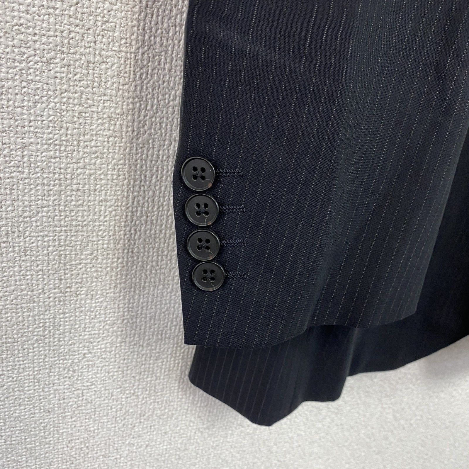 Aquascutum アクアスキュータム セットアップ スーツ ストライプ 黒