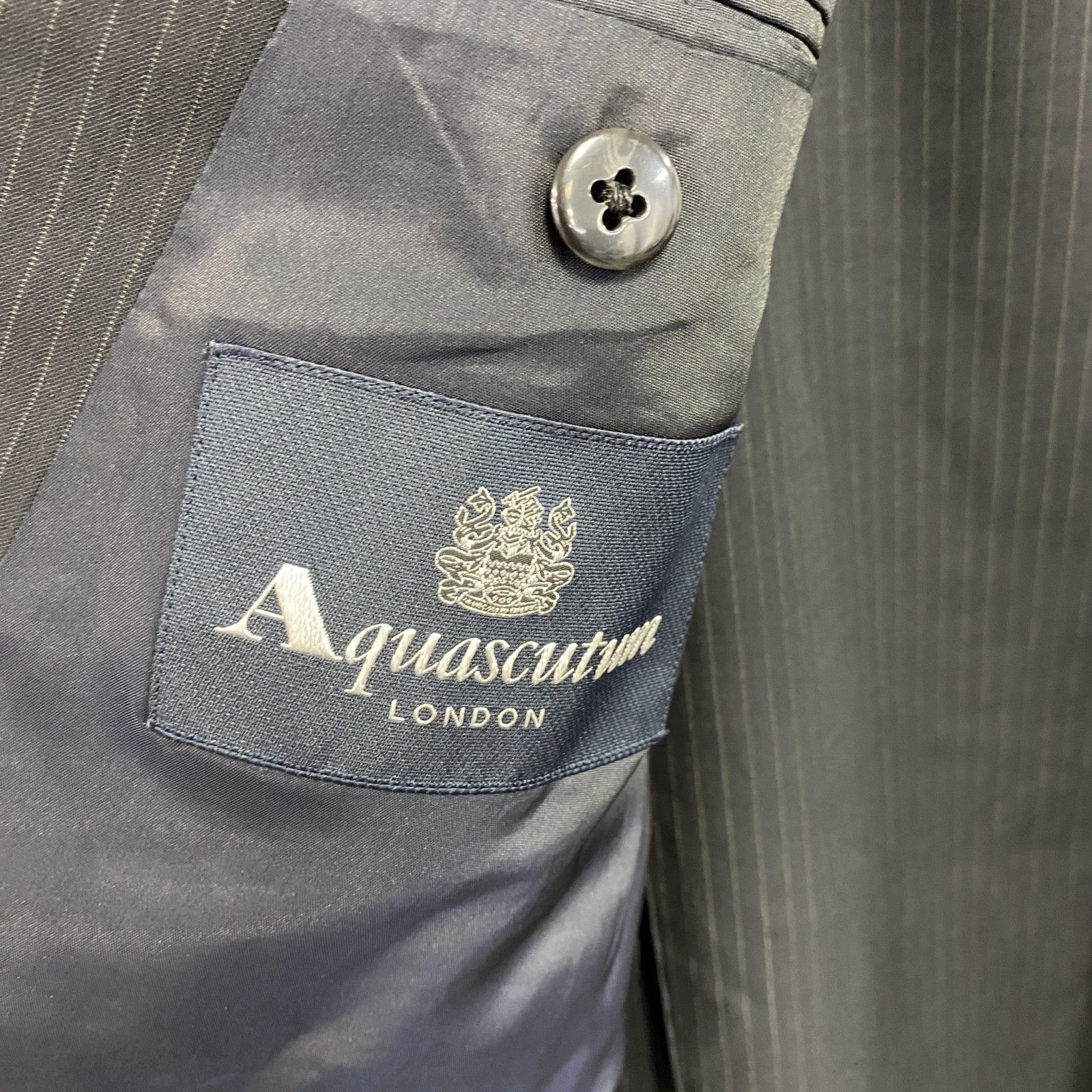 Aquascutum アクアスキュータム セットアップ スーツ ストライプ 黒