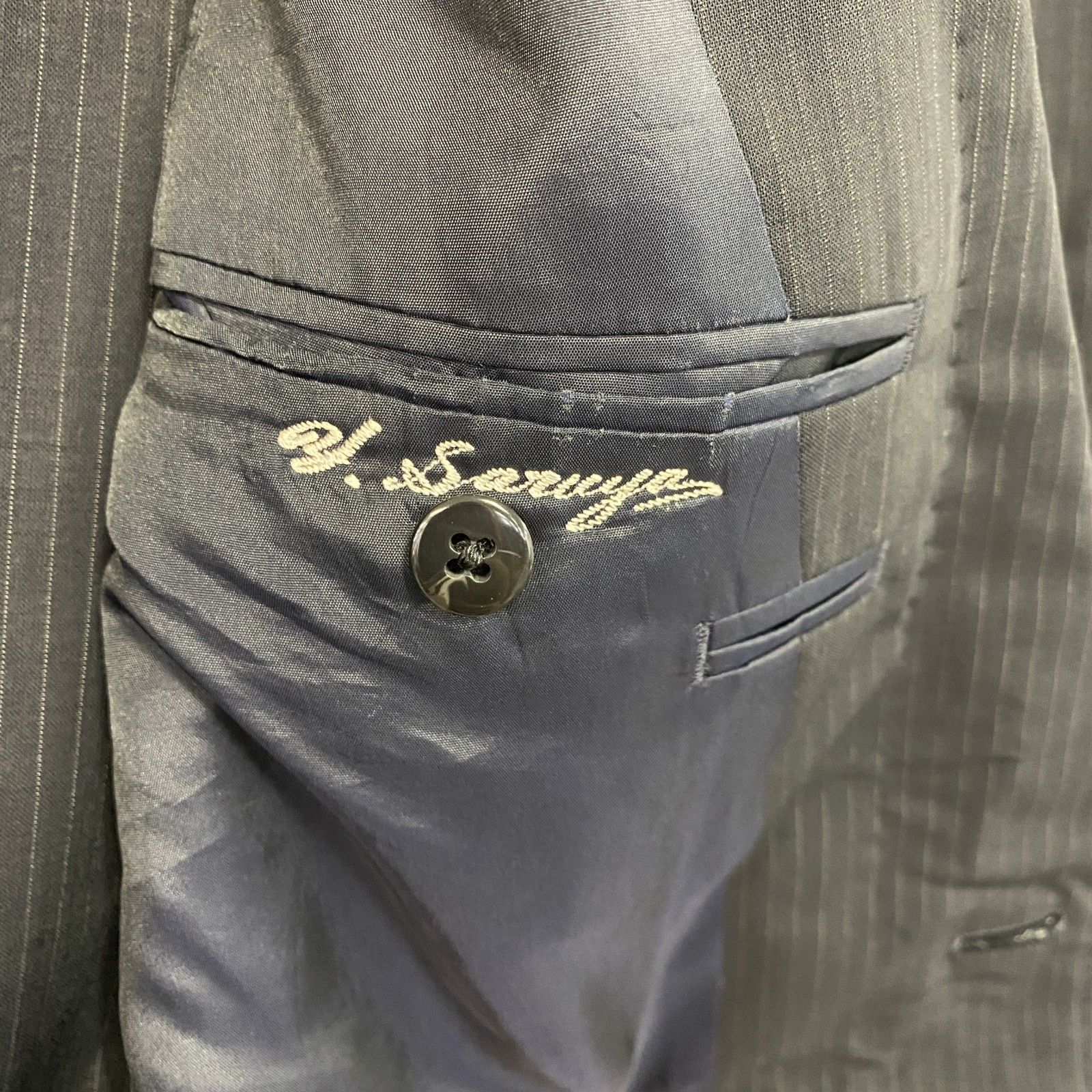 Aquascutum アクアスキュータム セットアップ スーツ ストライプ 黒