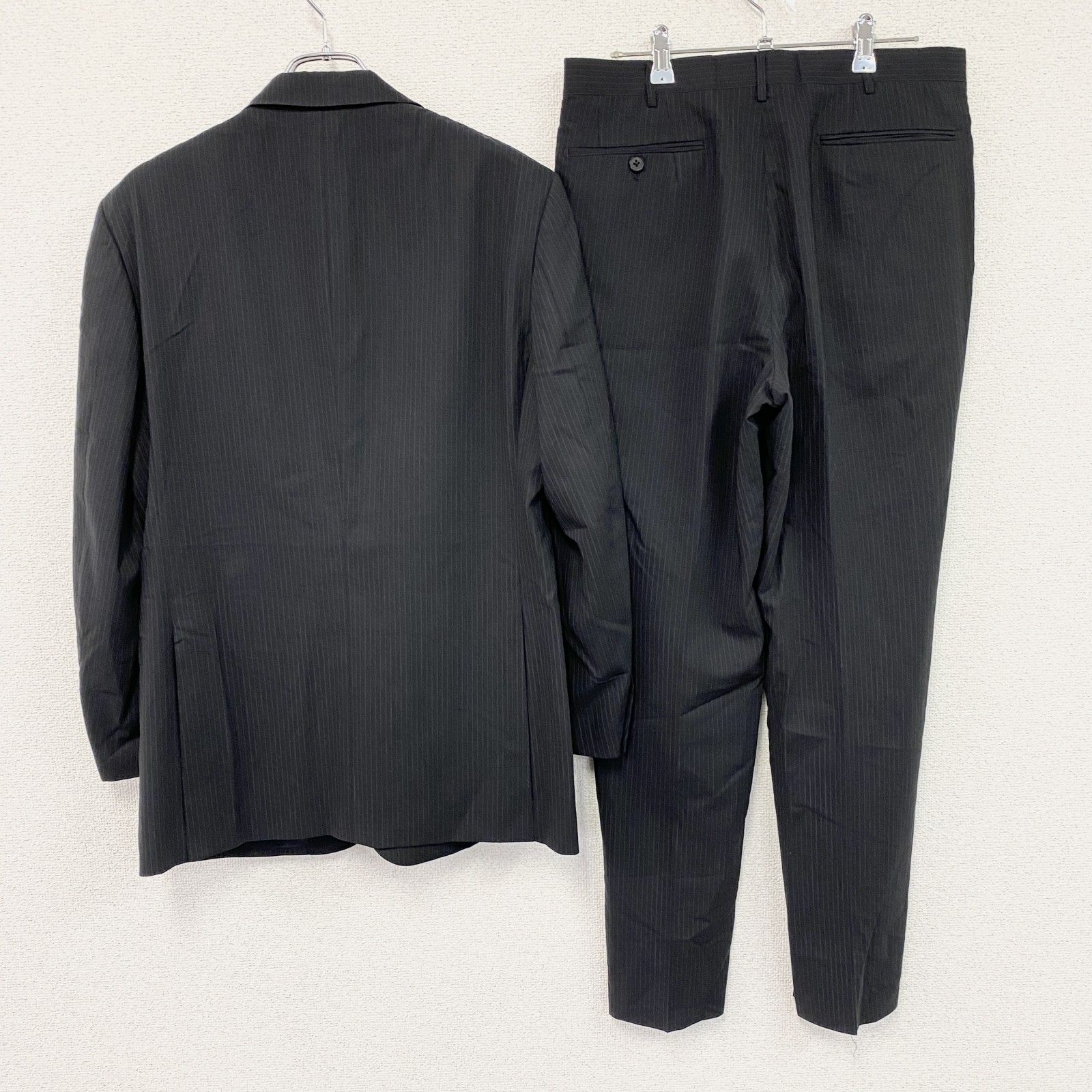 Aquascutum アクアスキュータム セットアップ スーツ ストライプ 黒