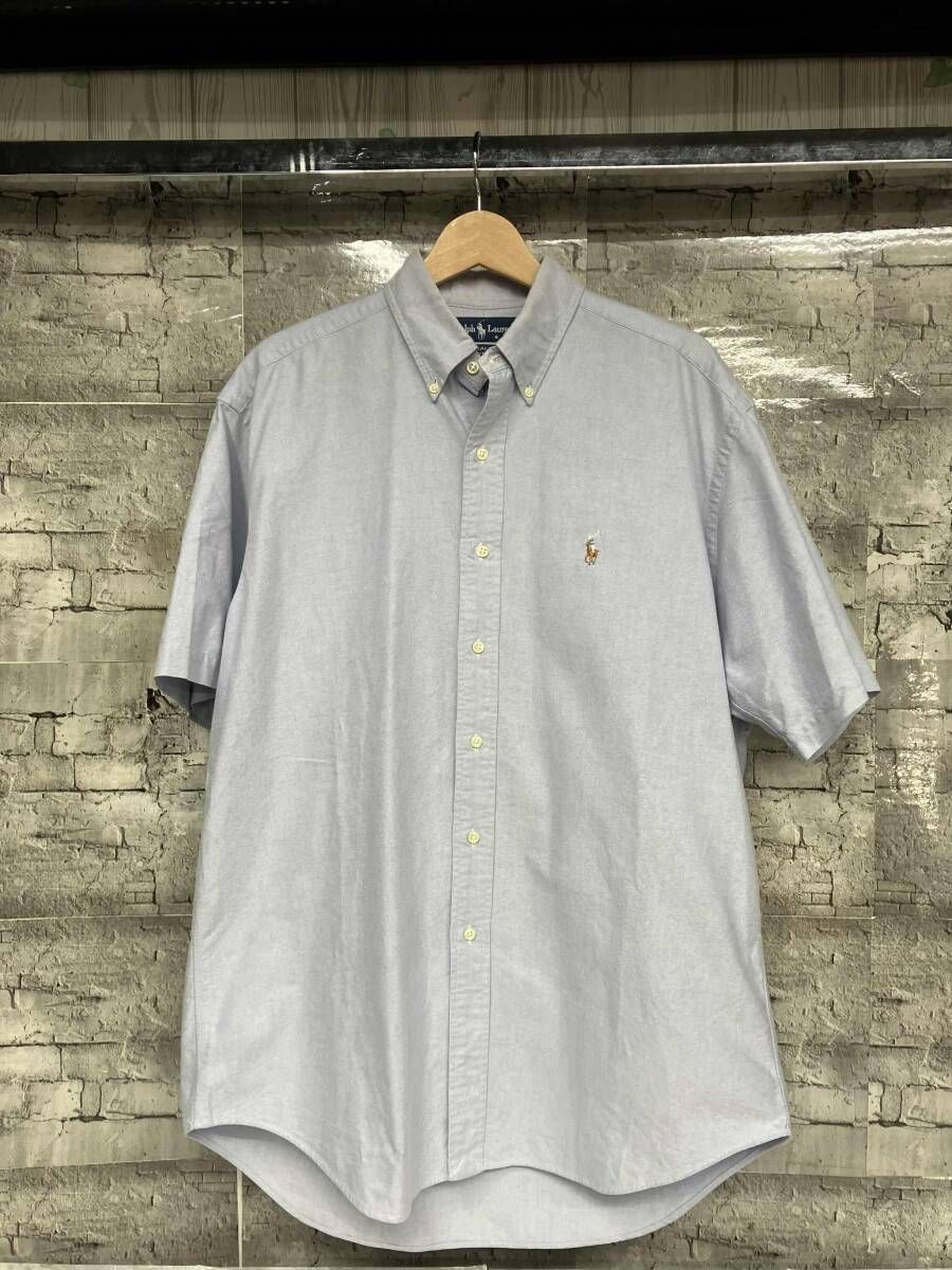 ライトブルー RALPH LAUREN 半袖シャツ 90s BLAKE