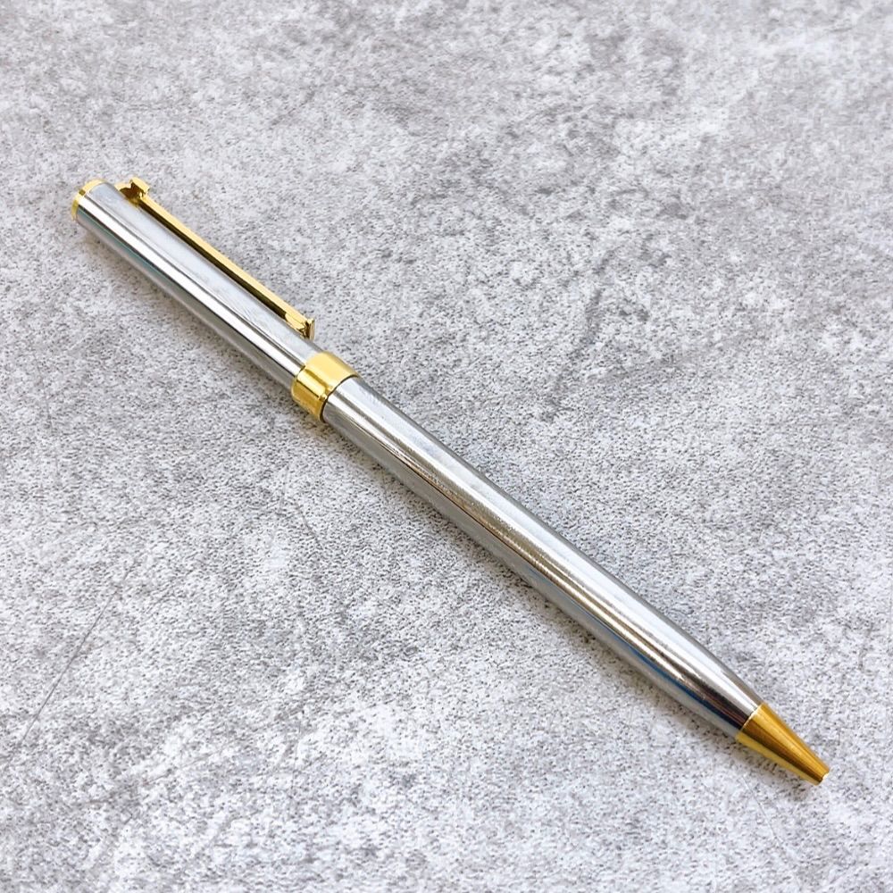 H-1683 TIFFANY&Co. ティファニー ボールペン シルバー×ゴールド