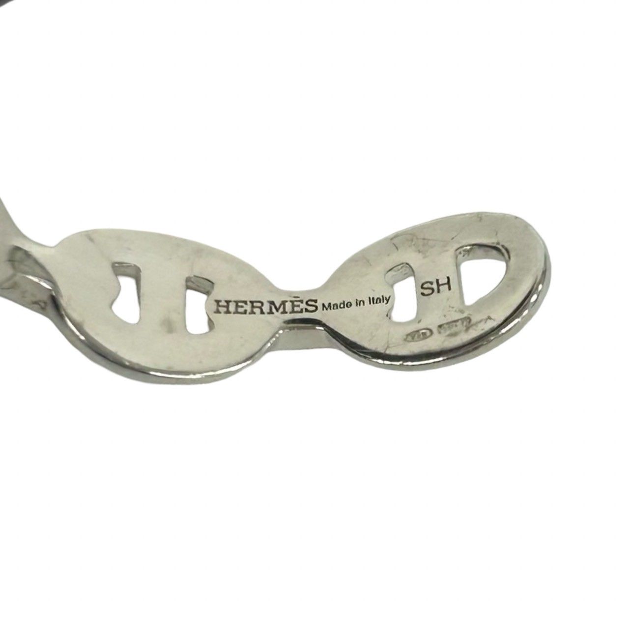 極 美品 希少品 HERMES エルメス アンシェネ バングル シルバー925