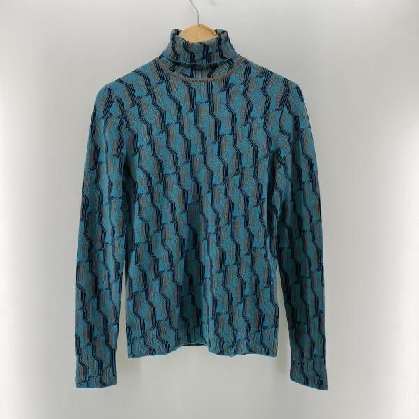 【中古】PRADA 21AW ジオメタリック タートルネックニット サイズ46 プラダ[24]