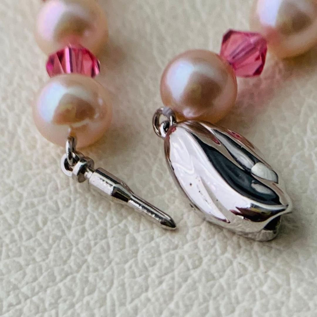 美品 ジュエリーマキ 本真珠 パール silver 留め具 ネックレス コンビ