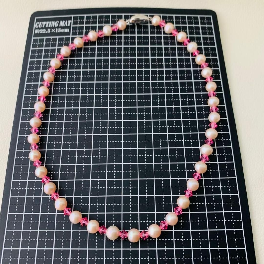 美品 ジュエリーマキ 本真珠 パール silver 留め具 ネックレス コンビ