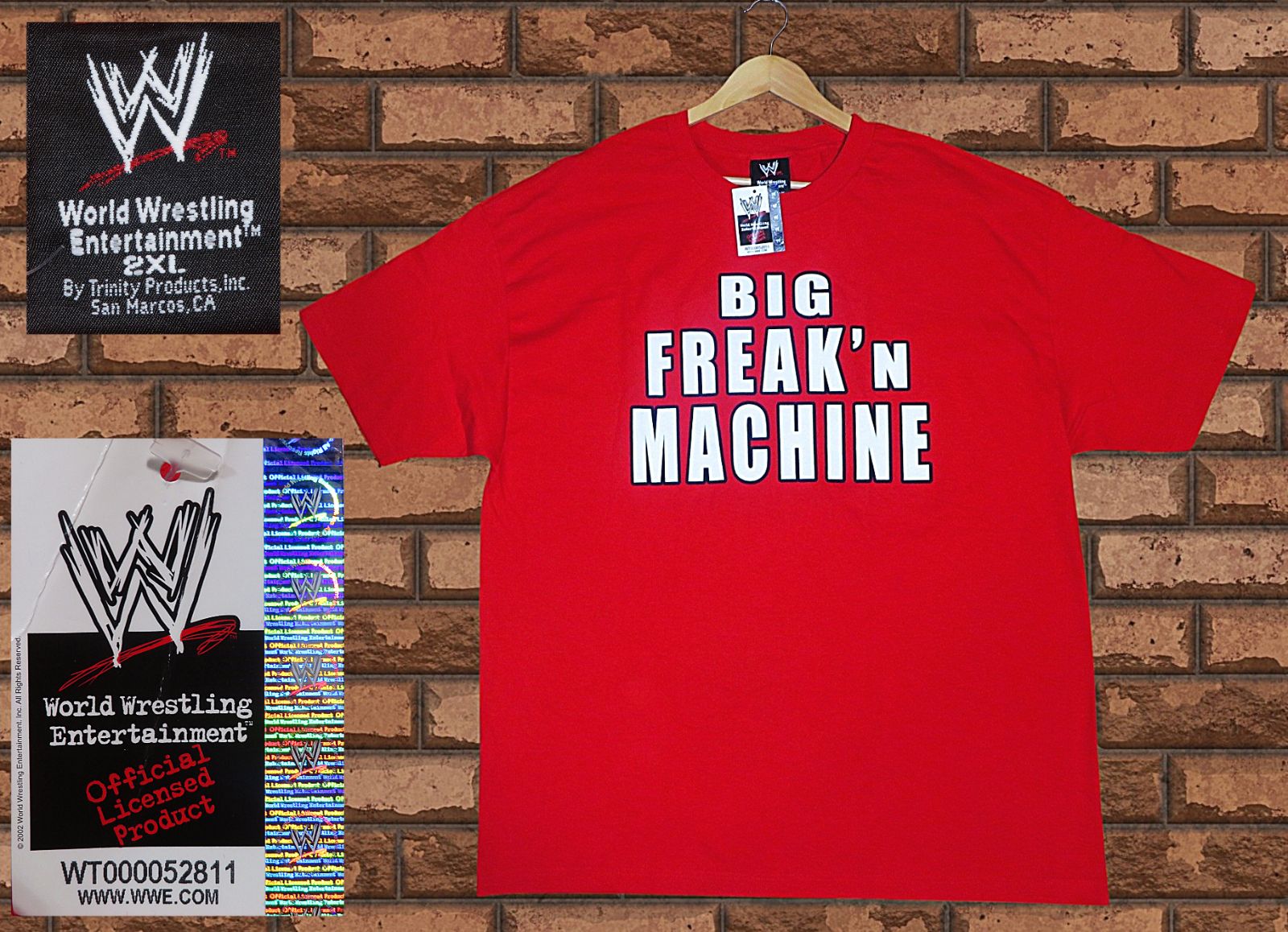⚠️⚠️ デットストック 新品 2002年 WWE World Wresting Entertainment ビンテージ BIG FREAK′N MACHINE プロレス Tシャツ ケイン