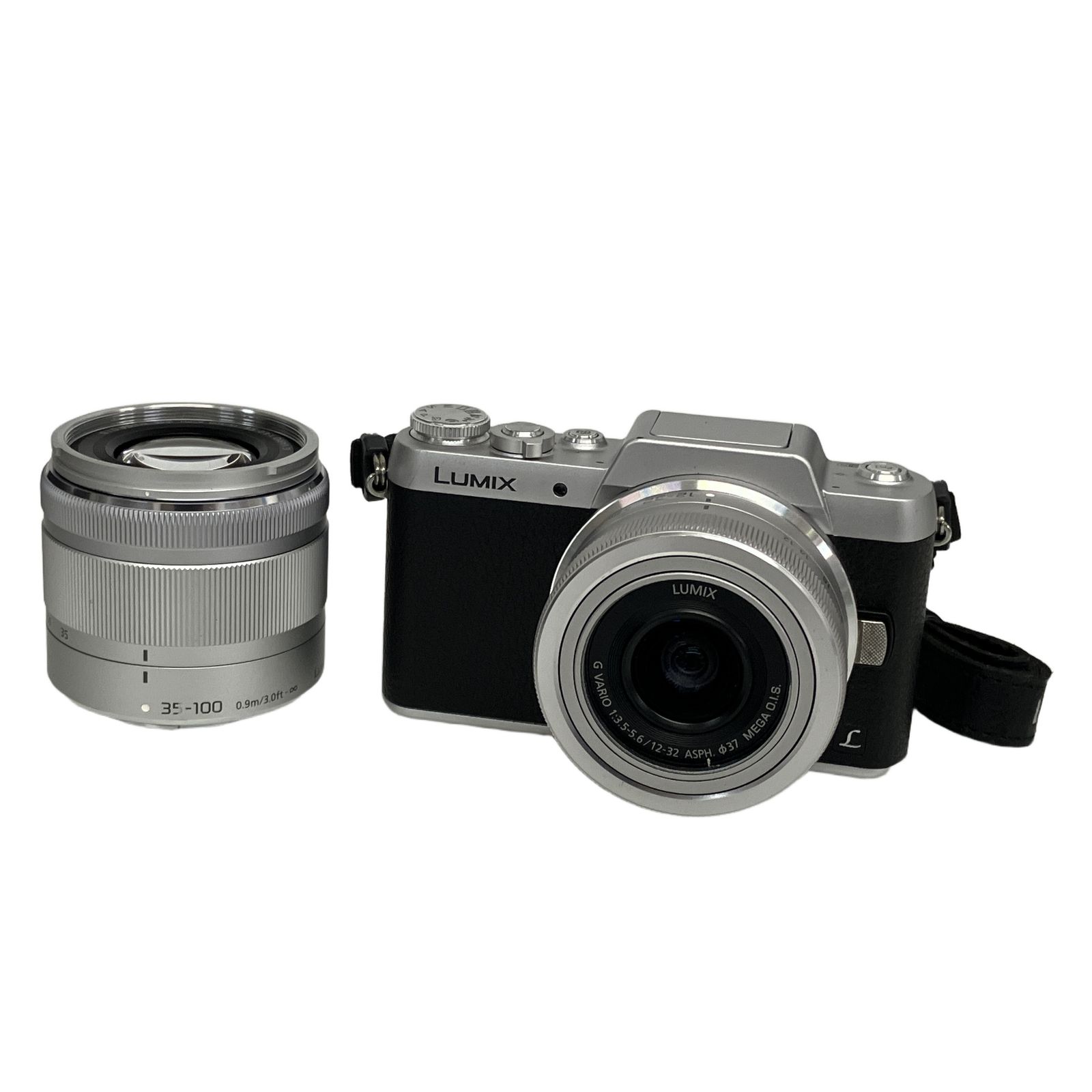 Panasonic LUMIX DMC-GF7 G VARIO 12-32mm F3.5-5.6 35-100mm F4-5.6 ダブルズームキット シルバー ミラーレス一眼カメラ 中古 T11336710
