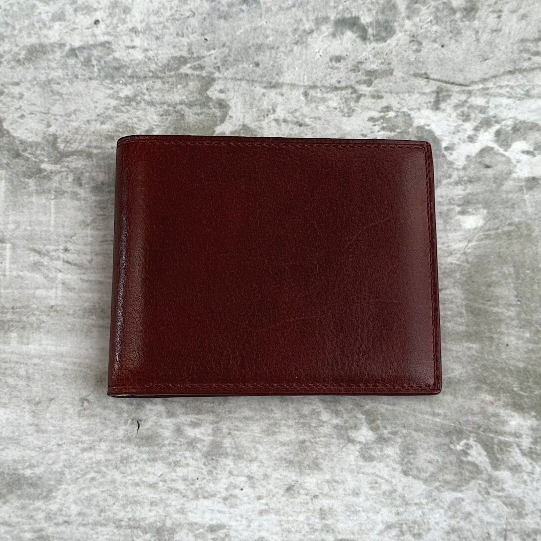 新品 D'URBAN ダーバン 牛革 本革 二つ折り財布 ボルドー レザー 小銭入れ付き カード収納 箱付き 定価22,000円 メンズ