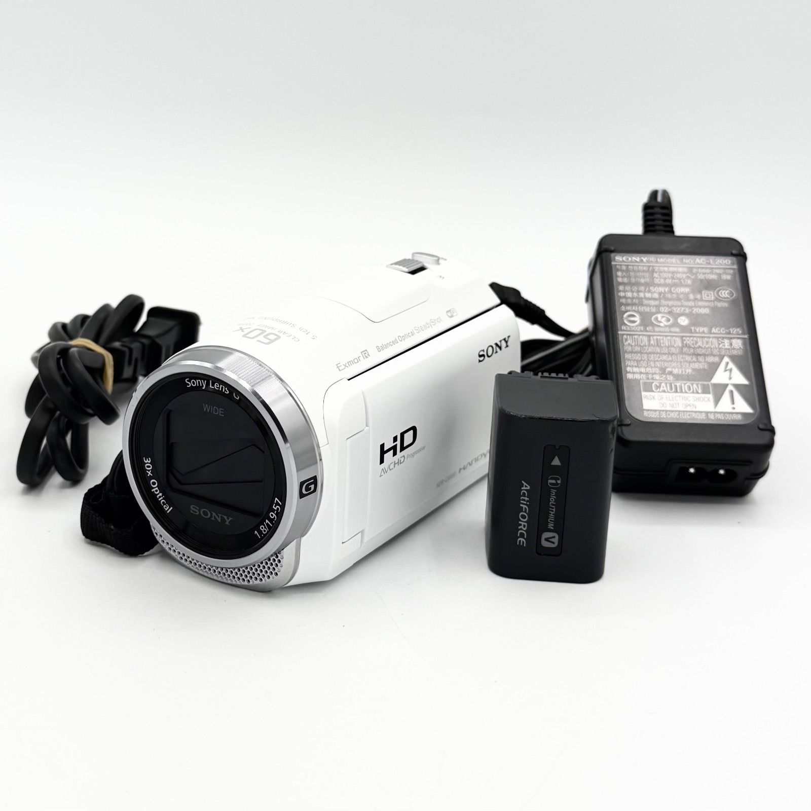SONY(ソニー) ビデオカメラ Handycam HDR-CX680 ホワイト 内蔵メモリー64GB 光学ズーム30倍 HDR-CX680 W