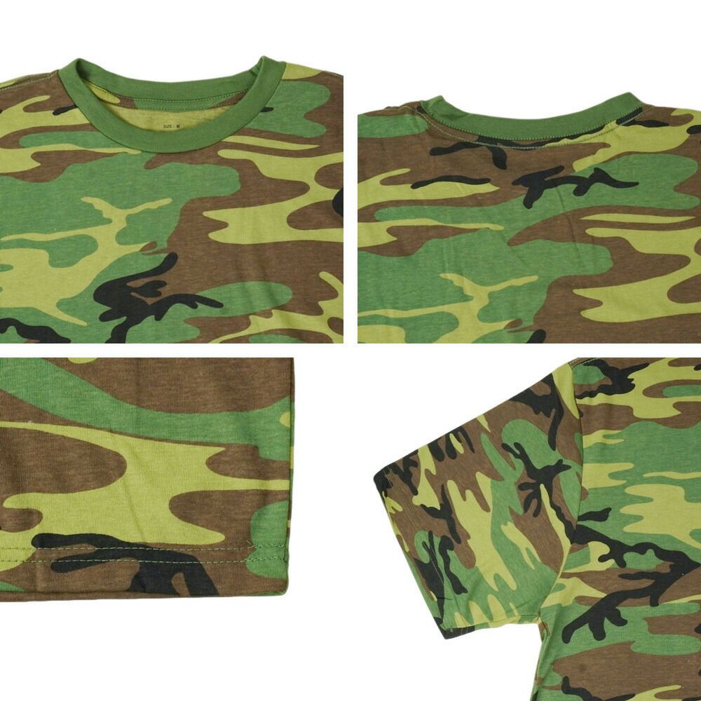 ロスコ ROTHCOメンズ Tシャツ84215 S/S TEE半袖カモTシャツWOODLAND