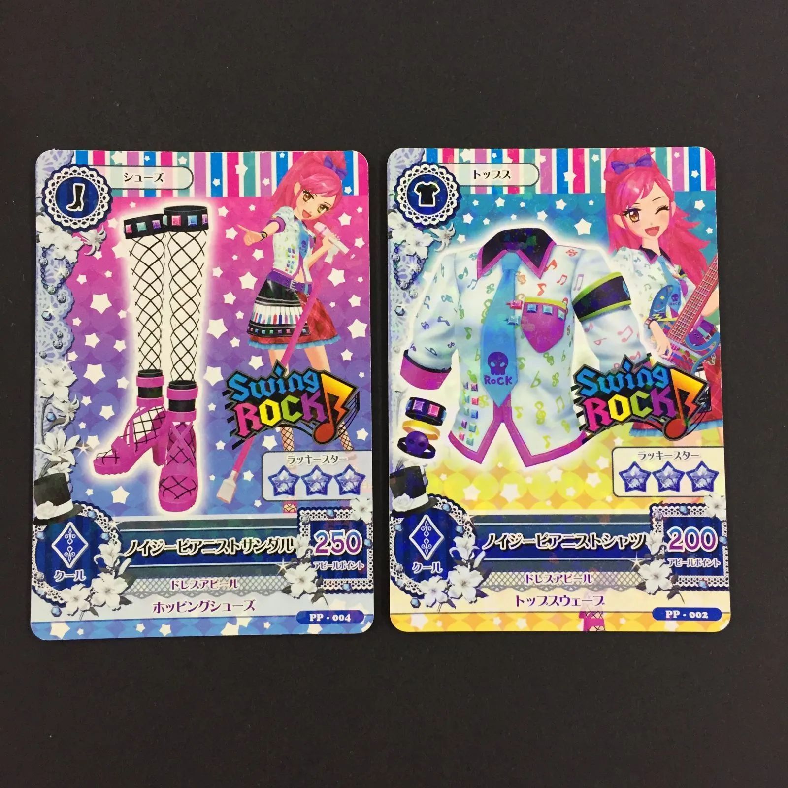アイカツ カード ノイジーピアニストシャツ ノイジーピアニストサンダル トレカ