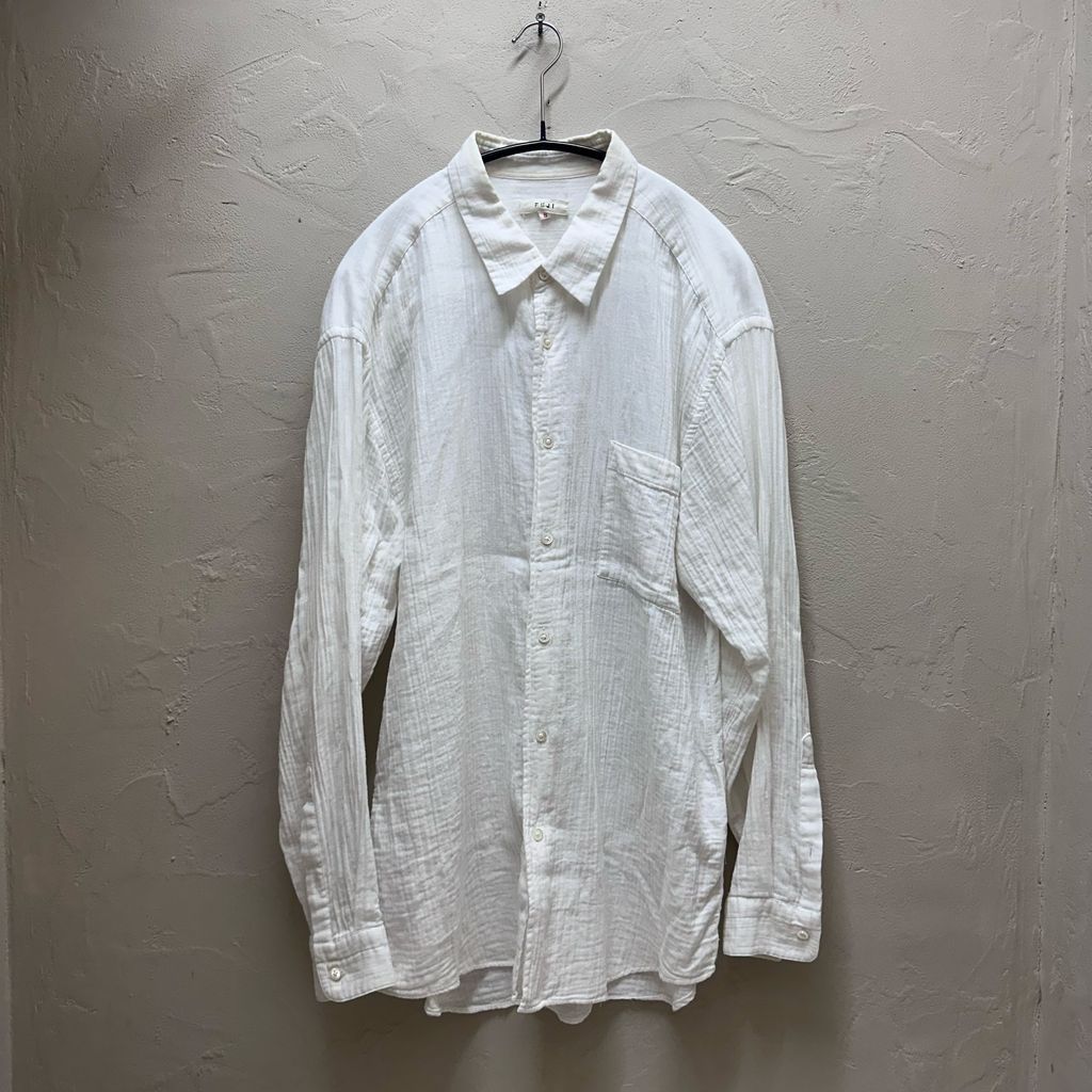 FUJI フジ Classic Collar Cloud Shirt 長袖シャツ ホワイト size:S【代官山B06】 8,132円