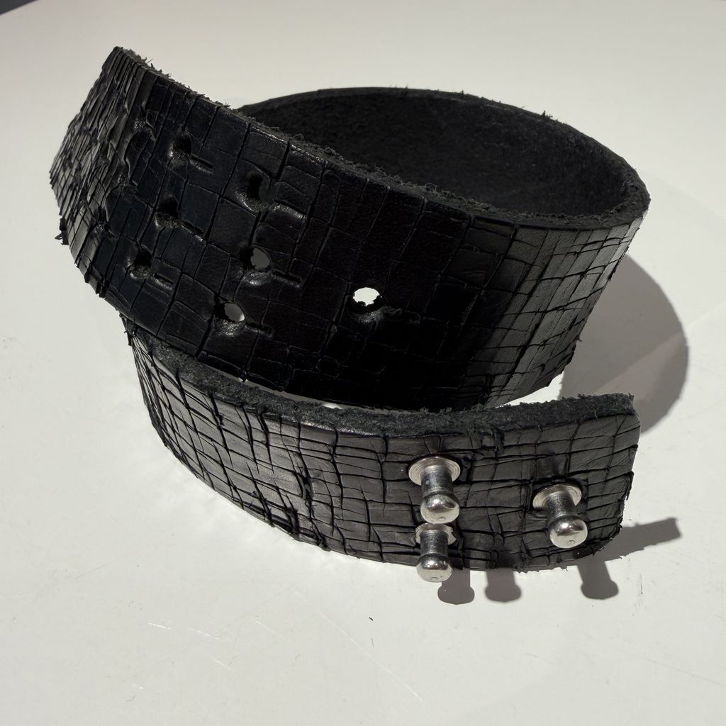 OUR LEGACY アワーレガシー 3cm choker crack black leather