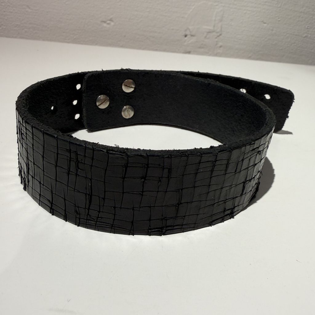 OUR LEGACY アワーレガシー 3cm choker crack black leather