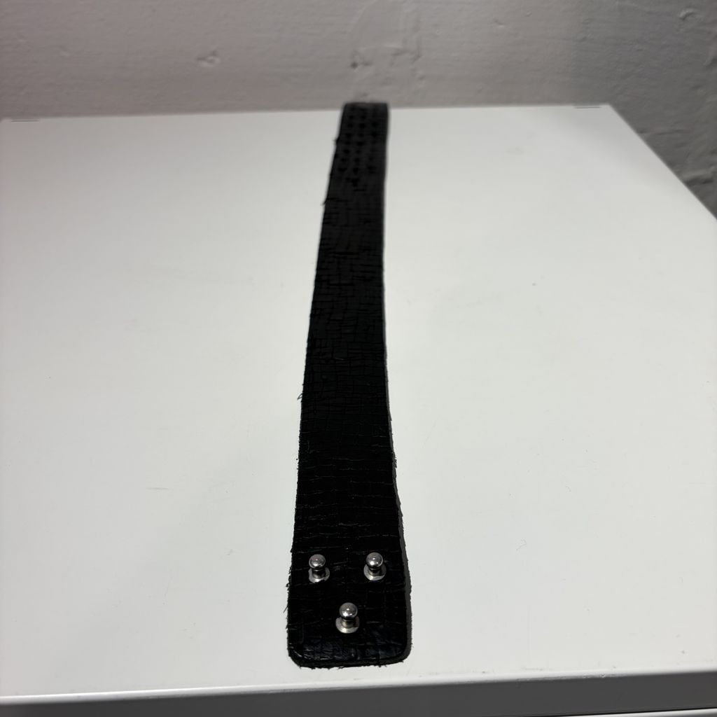 OUR LEGACY アワーレガシー 3cm choker crack black leather