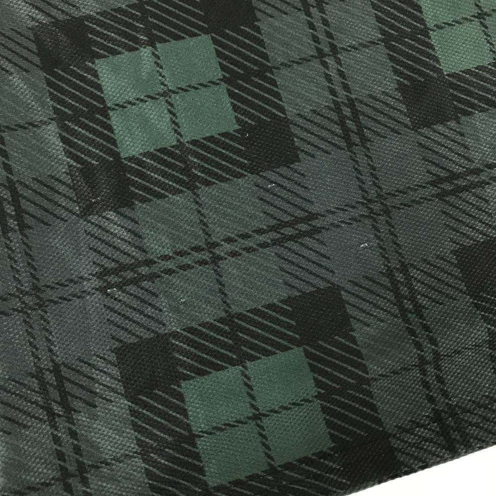 エフアールツー ノースリーブポロシャツ ダークグリーン×黒 チェック