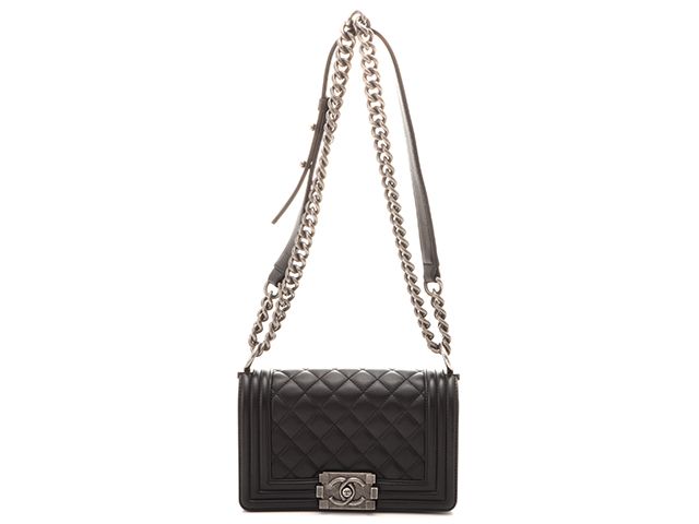 CHANEL シャネル バッグ ボーイシャネル20 マトラッセ チェーンショルダー ブラック/SV ラムス ﾊﾞｯｸﾞ A67085 ショルダーバッグ ラムスキン ブラック レディース【中古】436
