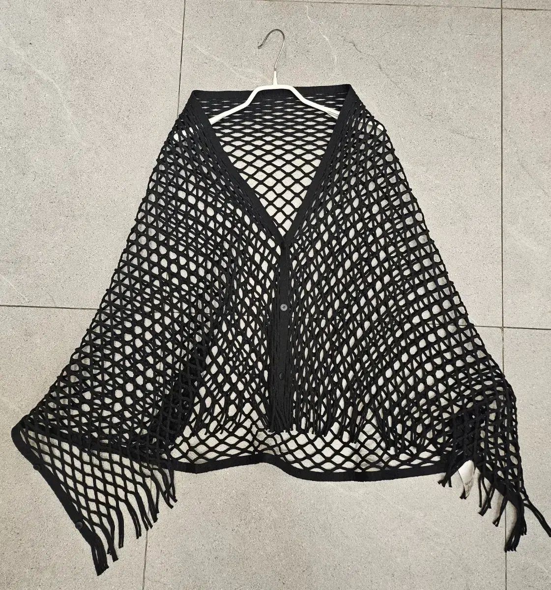 ISSEY MIYAKE イッセイミヤケ ニット メッシュ ショール カーディガン
