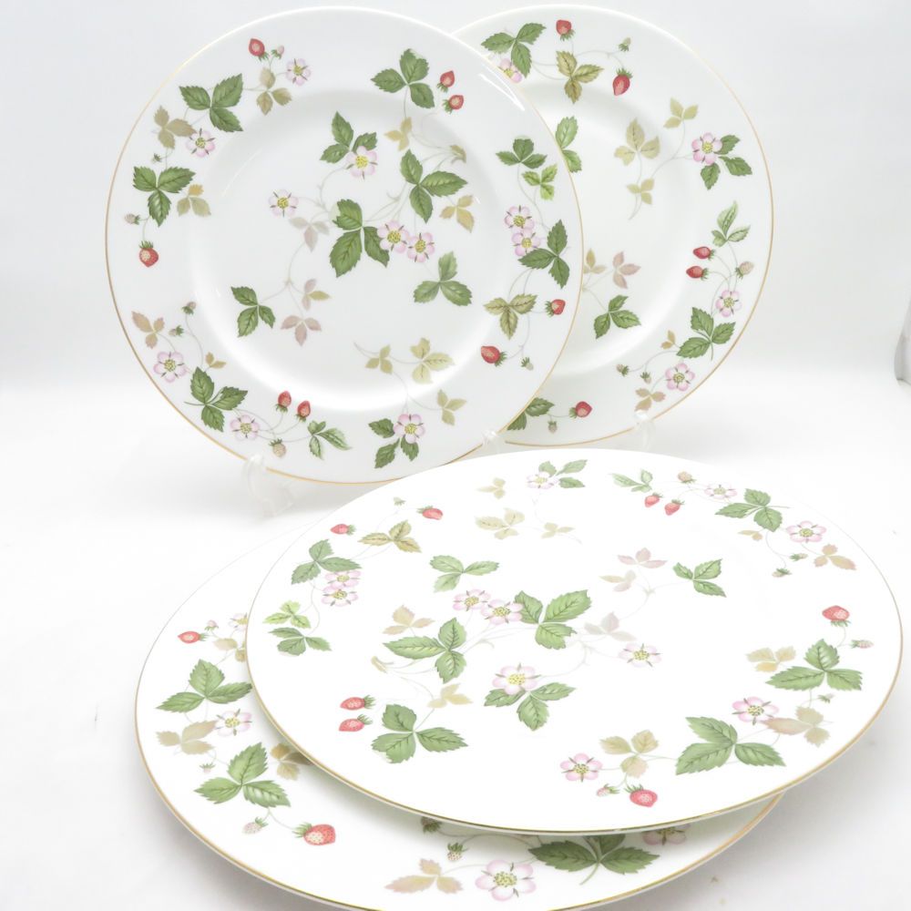WEDGWOOD ウェッジウッド ワイルドストロベリー 大皿 4枚 セット 27cmプレート ディナー SM5412X2