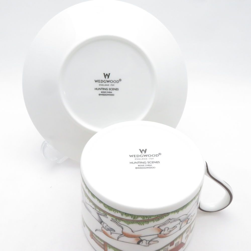美品 WEDGWOOD ウェッジウッド ハンティングシーン ティーカップ