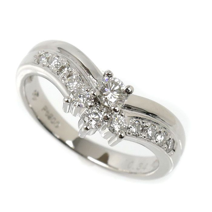TASAKI タサキ Pt900プラチナ リング・指輪 ダイヤモンド0.34ct 11号 5.0g レディース 中古