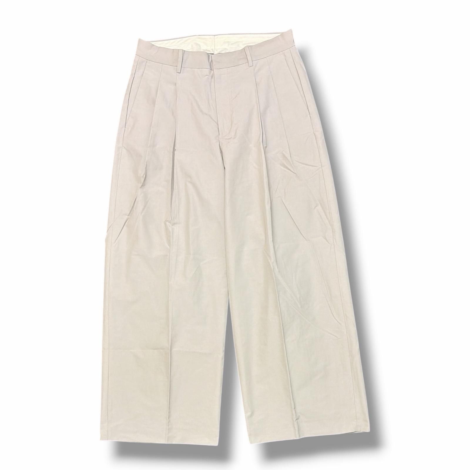 参考上代39600円 未使用 COOTIE × BARACUTA 25SS EWP 2 Tuck Trousers 2タックトラウザー パンツ クーティー × バラクータ BRCT-CTE25S-101 CEMENT M （16299M）