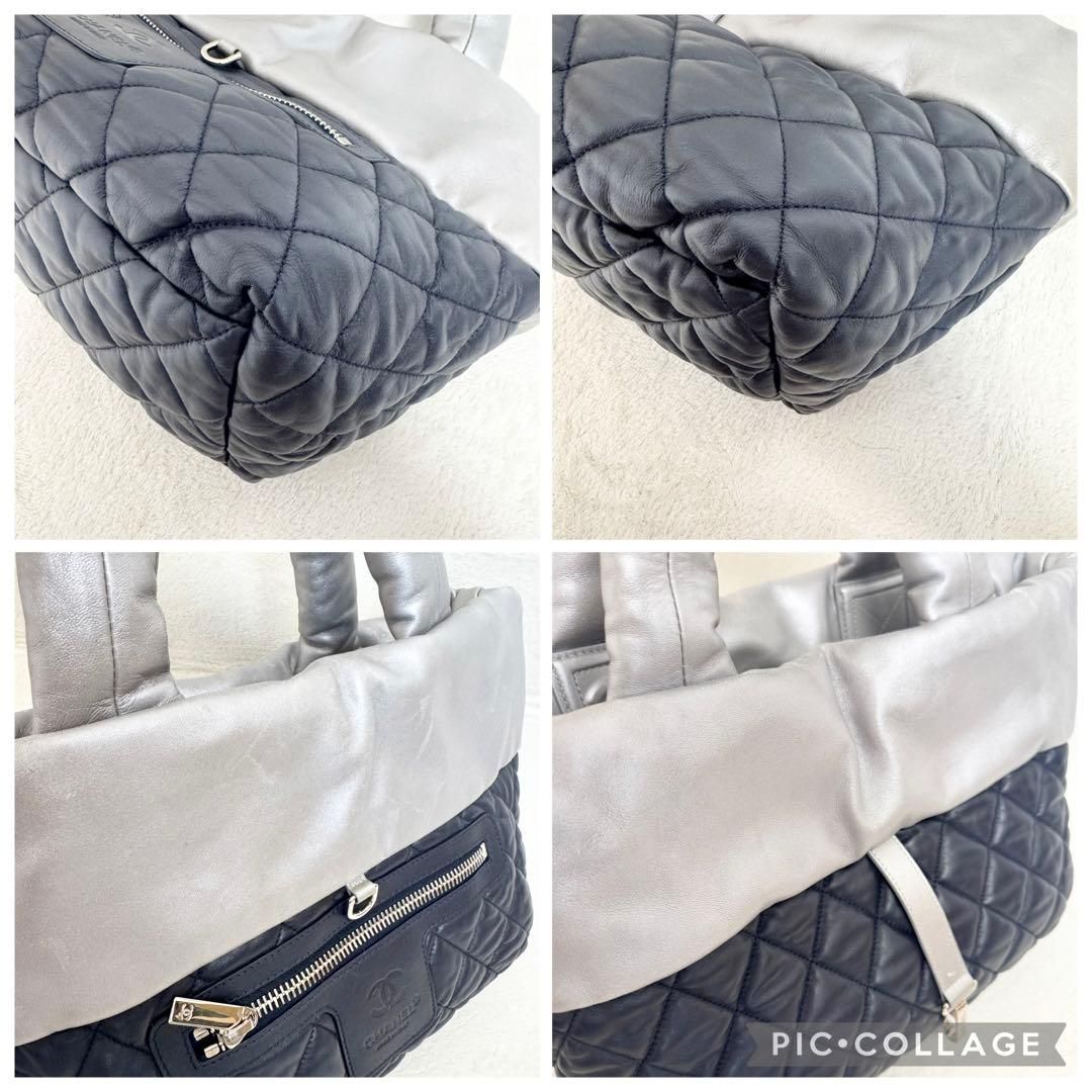 アナナキCHANEL シャネルリバーシブル コココクーンオールレザートート 美品】CHANEL シャネル リバーシブル コココクーン オールレザートート