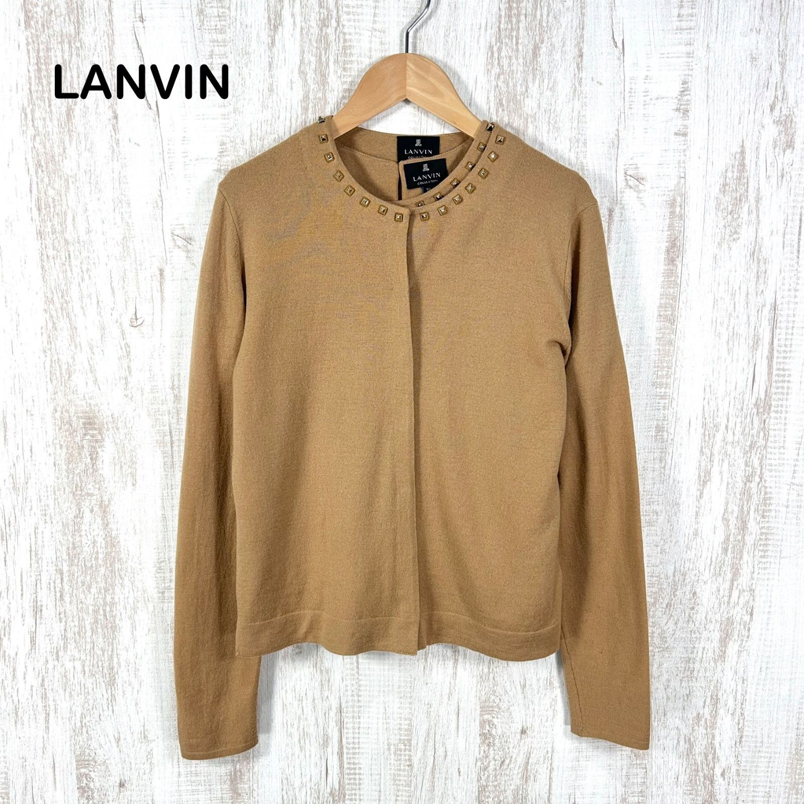 LANVIN COLLECTION ランバンコレクション スタッズ ウール アンサンブル ブラウン