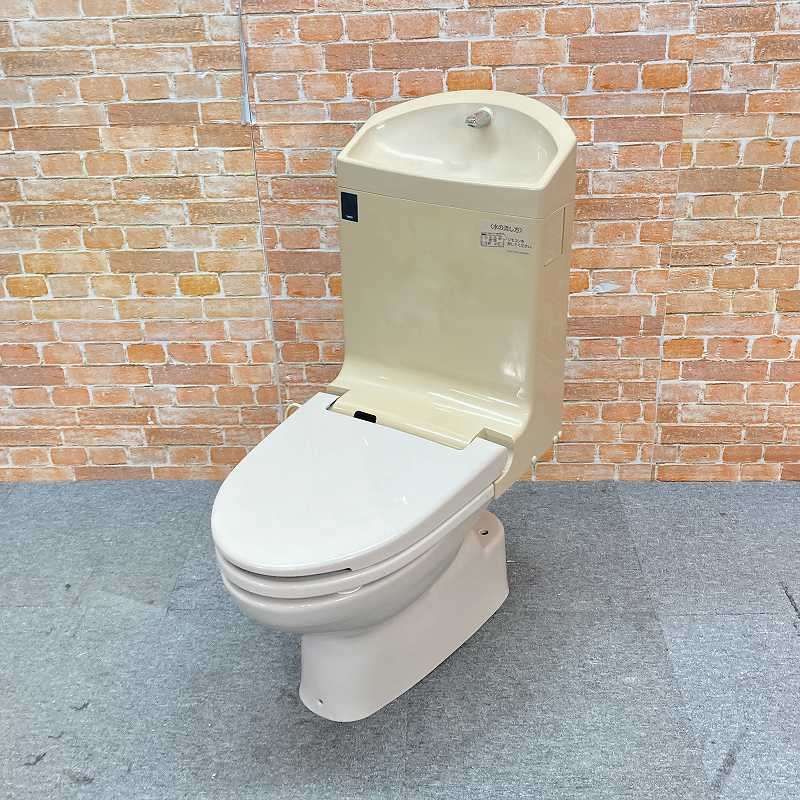 【中古品】【ジャンク扱い】 TOTO トイレ洋式便器(床下排水)「CS87」とウォシュレット一体型タンク「TCF9011E」 #SS4(ハーベストブラウン) ☆33F