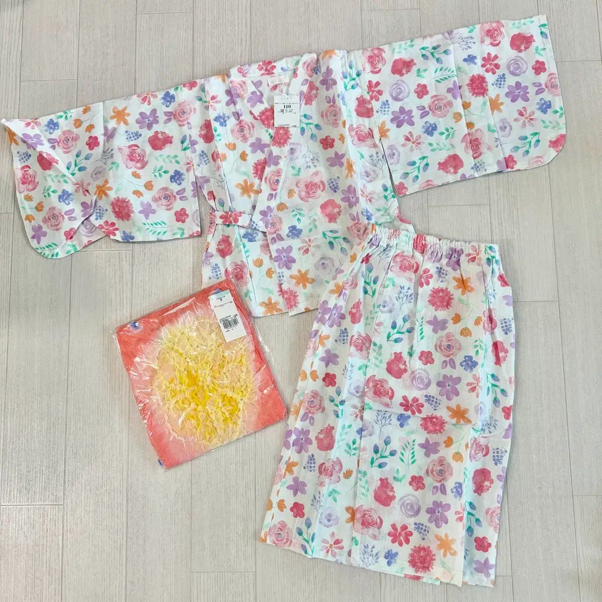 新品 簡単 浴衣 セット 女の子 110 サイズ combi mini 日本 キッズ