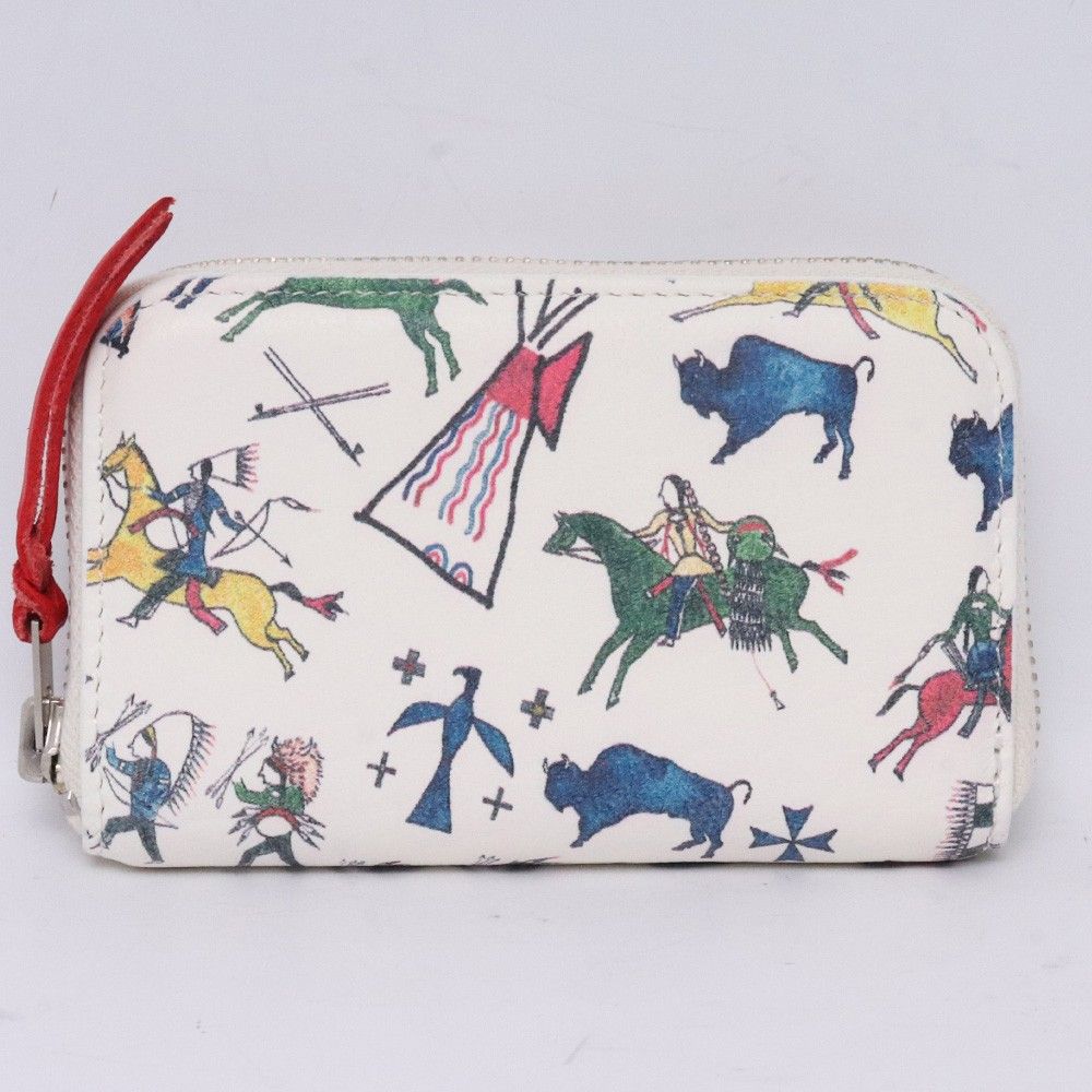 未使用 LARRY SMITH TIPT ART ROUND FASTENER WALLET SMALL ホワイト