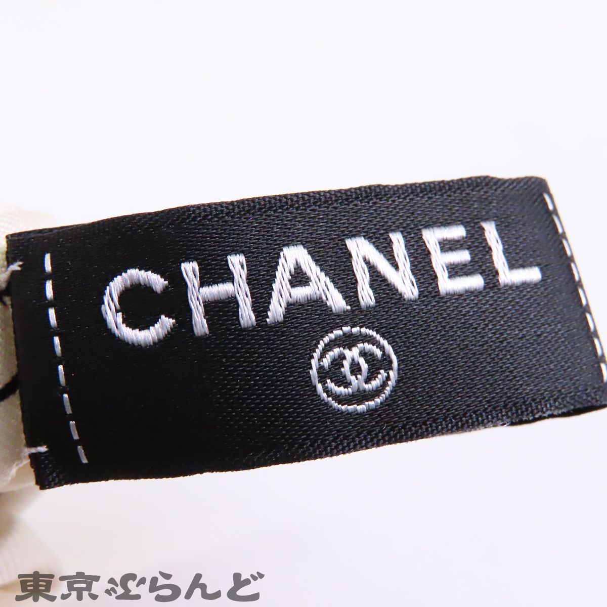 シャネル CHANEL スカーフ シュシュ セット アイボリーxブラック
