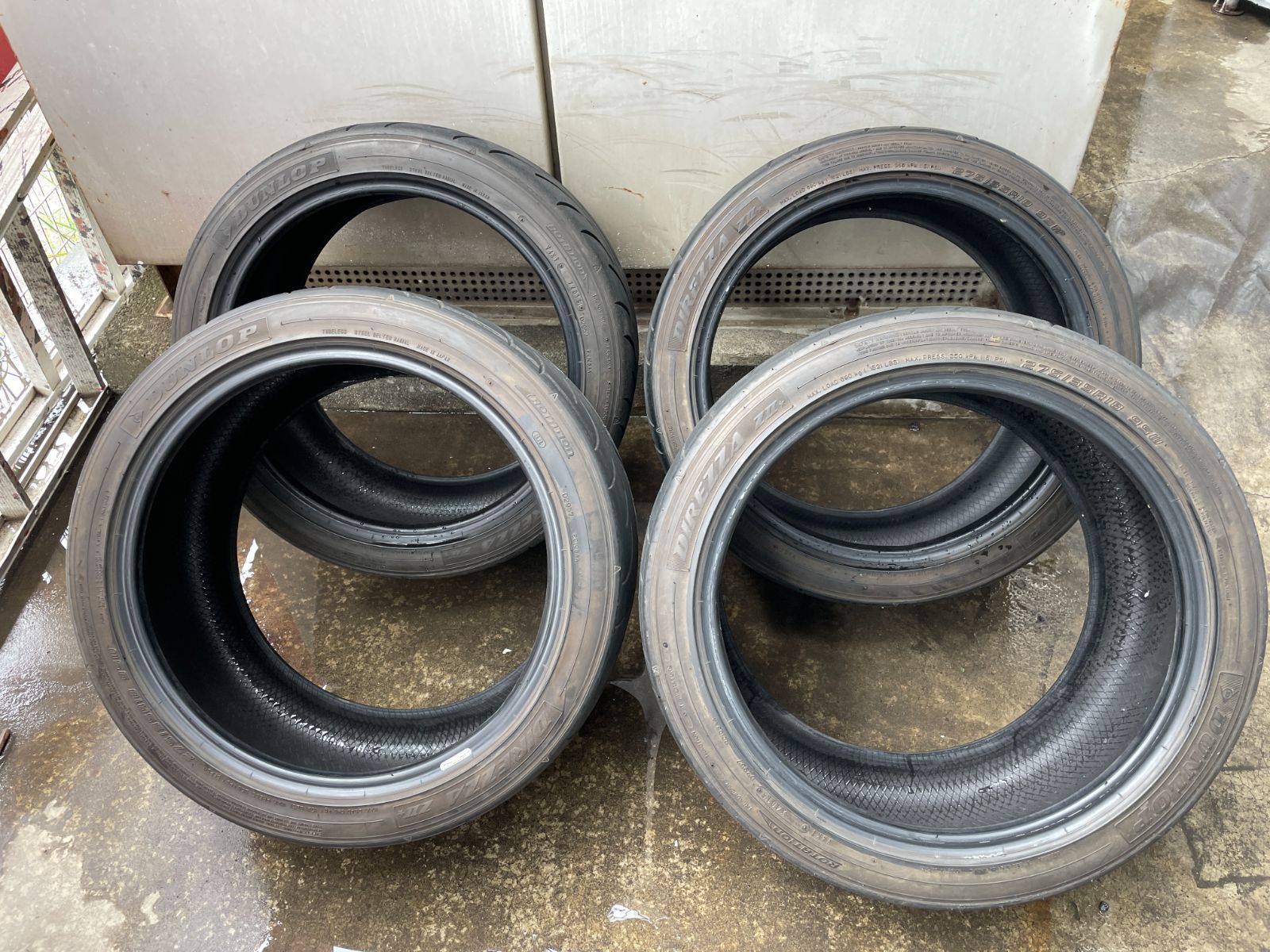 【2本セット・4本あります】DUNLOP DIREZZA ZⅡ 275/35R18 2本セット 中古品 菅130
