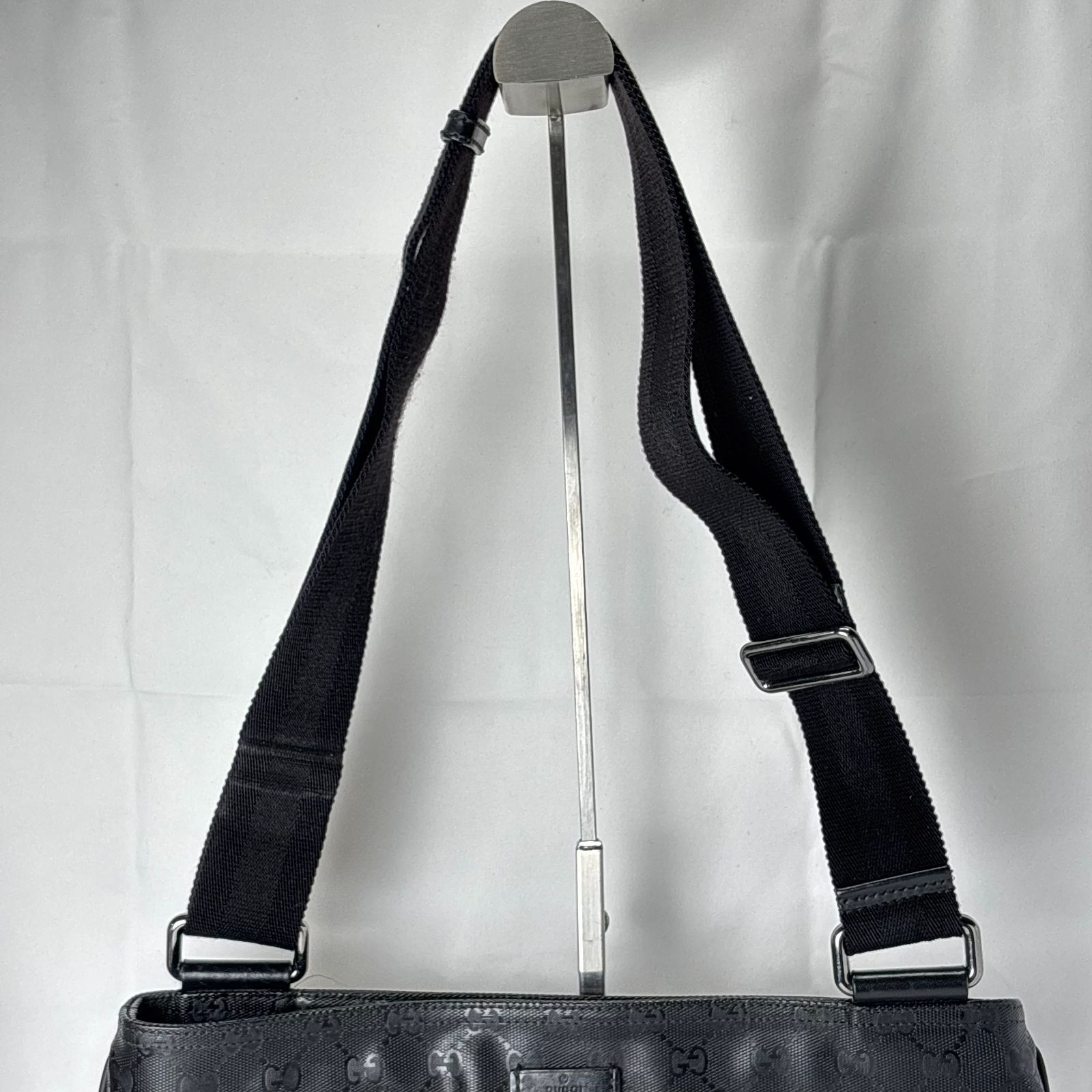 GUCCI GGインプリメ 201446 ショルダーバッグ 黒 PVC - メルカリ