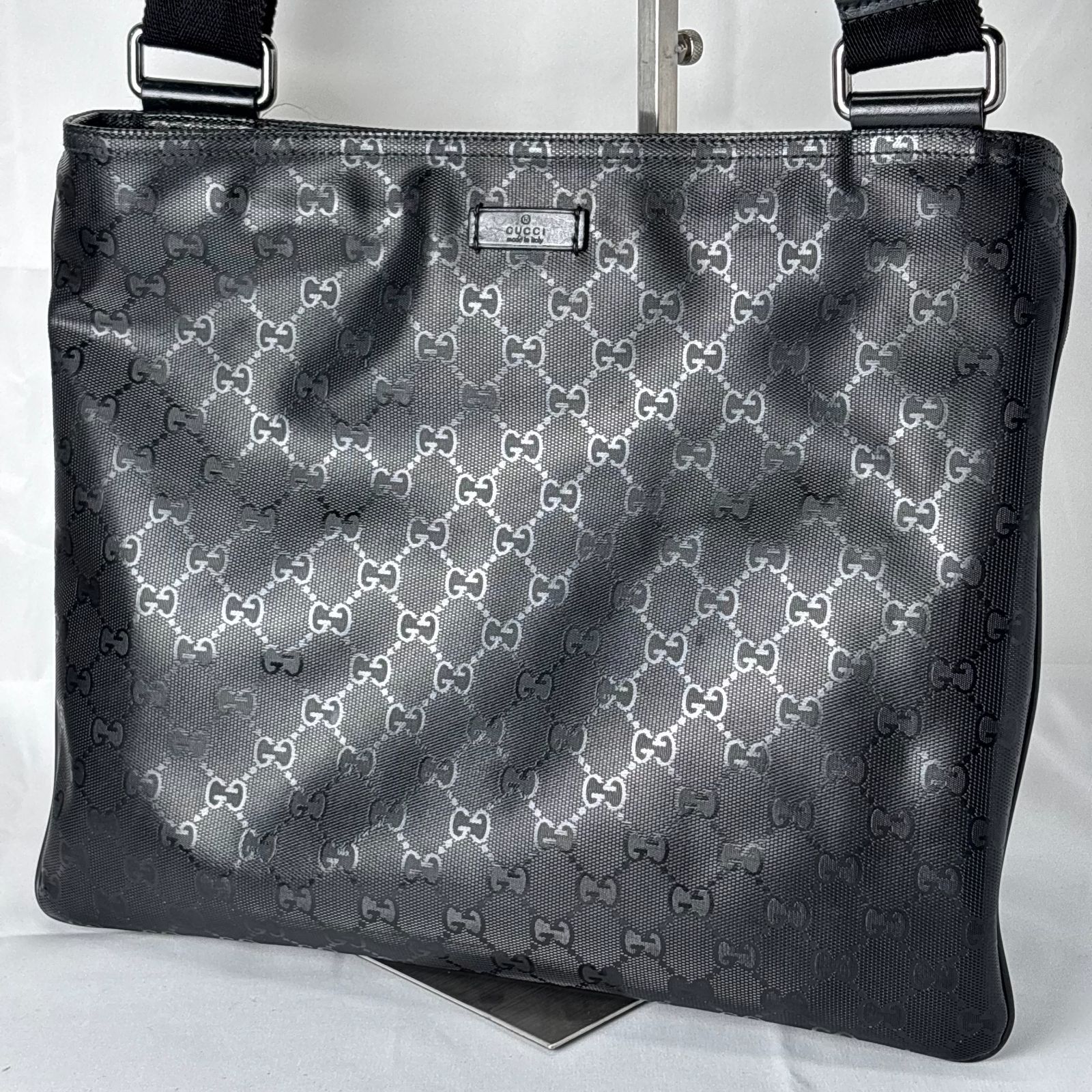 GUCCI GGインプリメ 201446 ショルダーバッグ 黒 PVC GUCCI GGインプリメ 201446 ショルダーバッグ 黒 PVC - メルカリ