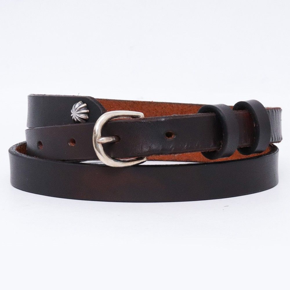 LARRY SMITH HORSESHOE BUCKLE EXTENDED TIP BELT サイズ32 ブラウン LT-0128