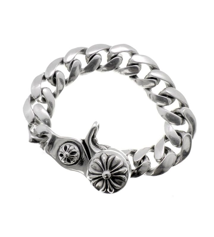 クロムハーツ CHROME HEARTS 【 CLSC CHN LNK 】 クラシック チェーン リンク クリップ シルバー ブレスレット 50884
