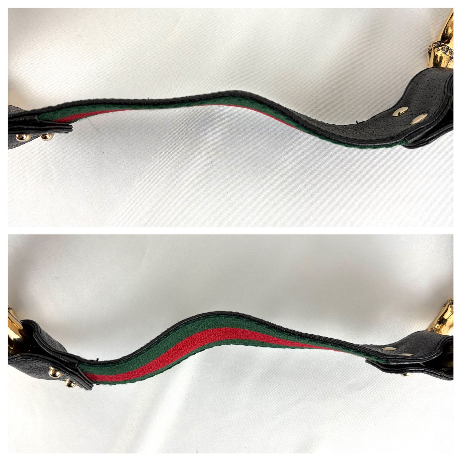 GUCCI グッチ メタルバンブー GGキャンバス シェリーライン ワン 
