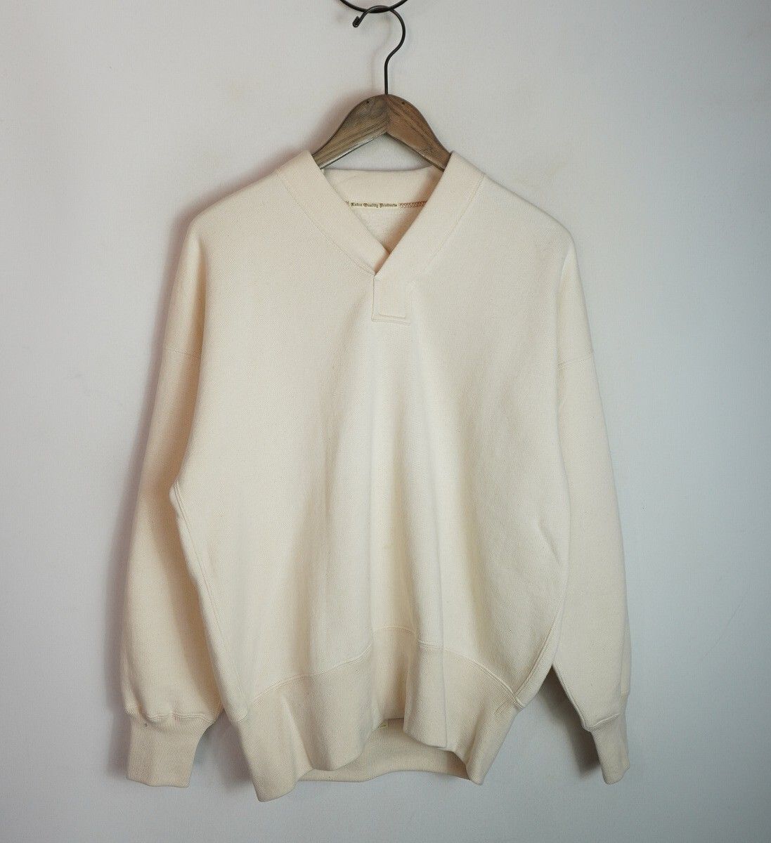 Olde Homesteader オールドホームステッダー EXTRA COTTON FLEECE Y-NECK 長袖 フリース スウェット トレーナー プルオーバー 42 1962Q★2