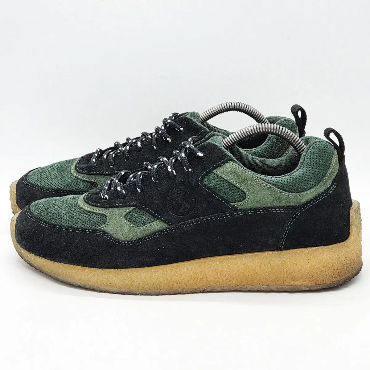 クラークス x ロニー フィグ ロックヒール 8th ストリート DARK GREEN コンビネーション (9)
