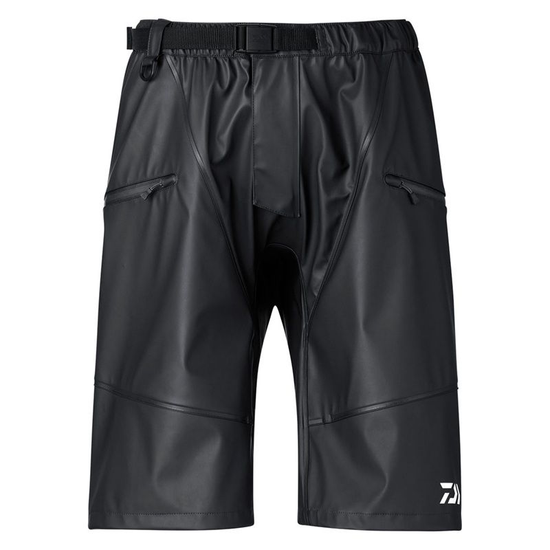 DR-6426P PUオーシャンレインハーフパンツ ブラック L / レインウェア 船釣り パンツ 半ズボン メンズ 船用レイン