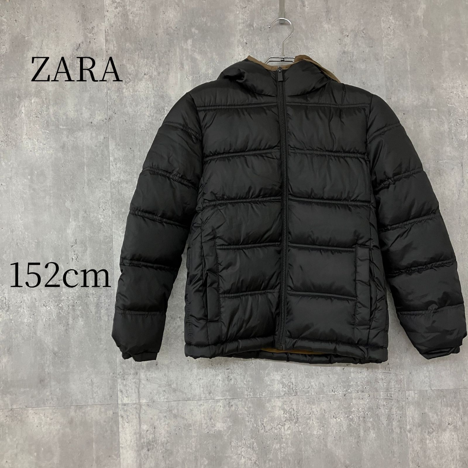 ZARA BOYS ザラボーイズ 中綿ジャケット アウター フード付き ブラック 