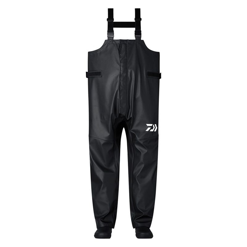 DR-6226P PUオーシャンレインサロペット ブラック 2XL / レインウェア 船釣り パンツ ズボン メンズ 船用レイン