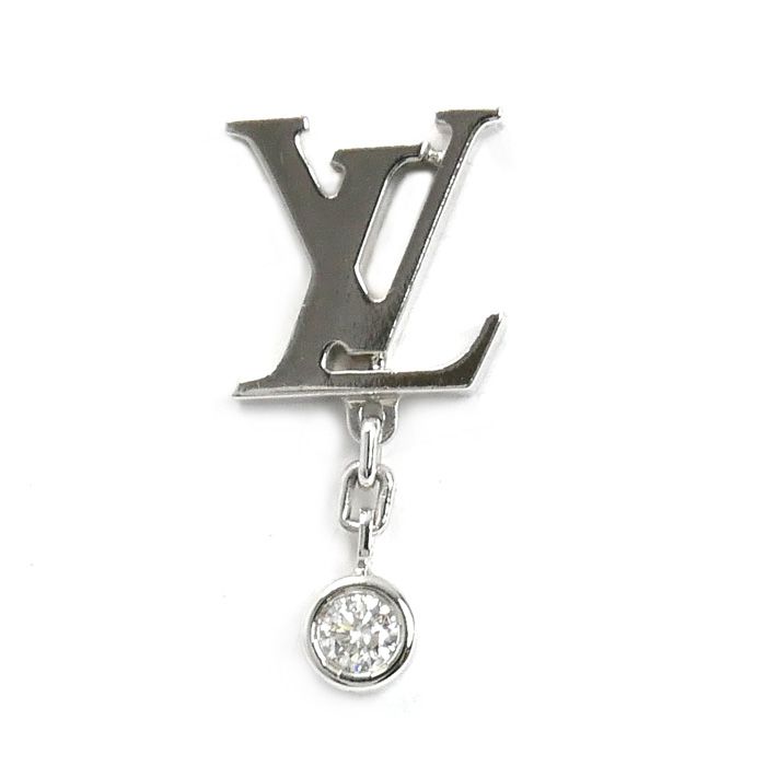 両耳セットLouis VuittonイディールブロッサムLV YG×ダイヤモンド LOUIS VUITTON ルイ・ヴィトン K18WG ホワイトゴールド イディール