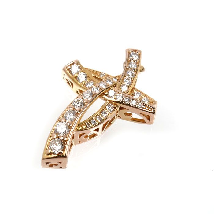 ゆきざき K18PG ピンクゴールド ル・ペティットマン ペンダントトップ ダイヤモンド0.30ct 1.8g Sサイズ レディース 中古